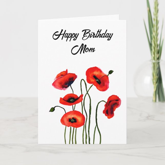 Carte Personnalisé Joyeux Anniversaire Maman Pretty Popp (Devant)