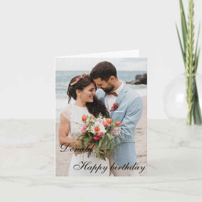 Carte Personnalisé Joyeux anniversaire mari photo (Devant)