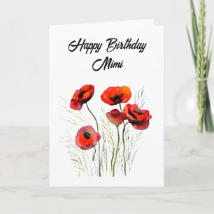 Carte Personnalisé Joyeux Anniversaire Mimi Jolies Poppi