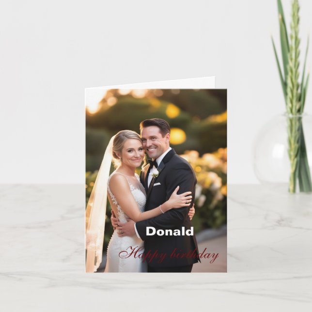 Carte Personnalisé Joyeux Anniversaire Photo colorée (Devant)