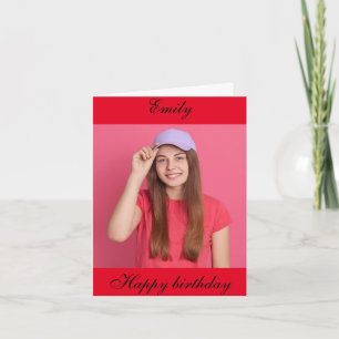 Carte Personnalisé Joyeux Anniversaire Photo femme citat