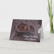 Personnalisé Joyeux Anniversaire Tante Cute Squirr