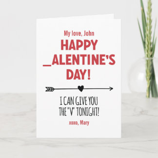 Carte Personnalisé Naughty te donne la flèche drôle ce s