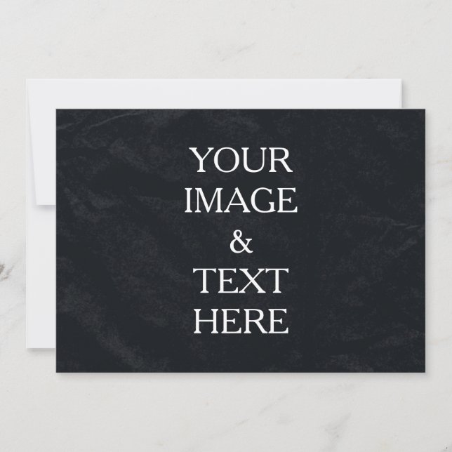 Carte Personnalisé noir personnalisé votre propre photo (Devant)