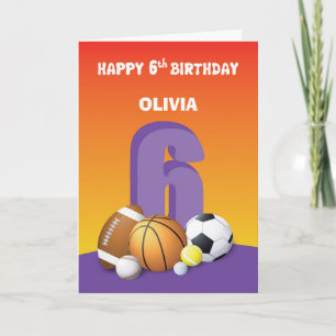 Carte Personnalisé Nom et Relation Fille 6e Anniversaire