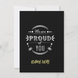 Carte Personnalisé Nous sommes fiers de vous