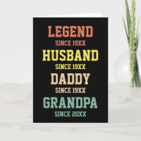 Personnalisé Retro Legend Mari Daddy Grand-père