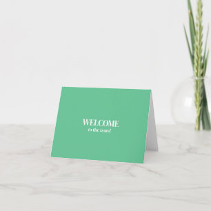 Carte Personnalisé simple Élégant Bienvenue dans l'équip