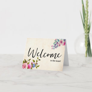 Carte Personnalisé simple Élégante Bienvenue dans l'équi