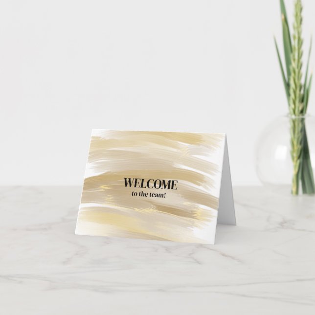 Carte Personnalisé simple Élégante Bienvenue dans l'équi (Devant)