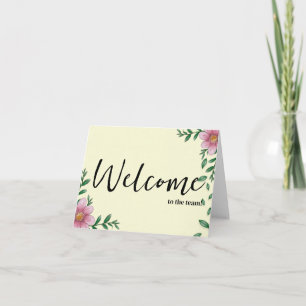 Carte Personnalisé simple Élégante Bienvenue dans l'équi