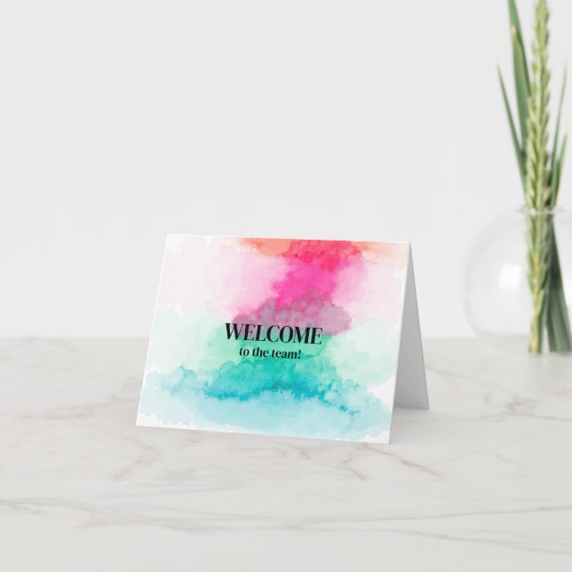 Carte Personnalisé simple Élégante Bienvenue dans l'équi (Devant)