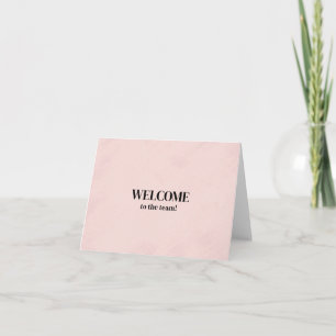 Carte Personnalisé simple Élégante Bienvenue dans l'équi