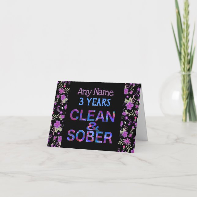 Carte Personnalisé tout nom sobre anniversaire anniversa (Devant)