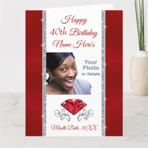 Carte personnalisée 40e anniversaire pour son GRAN