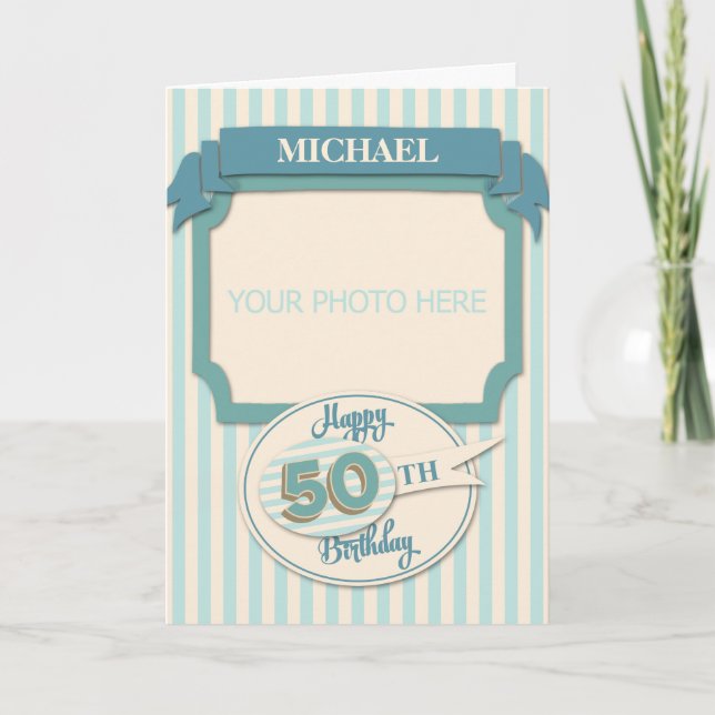 Carte personnalisée 50e anniversaire - Ajouter un  (Devant)