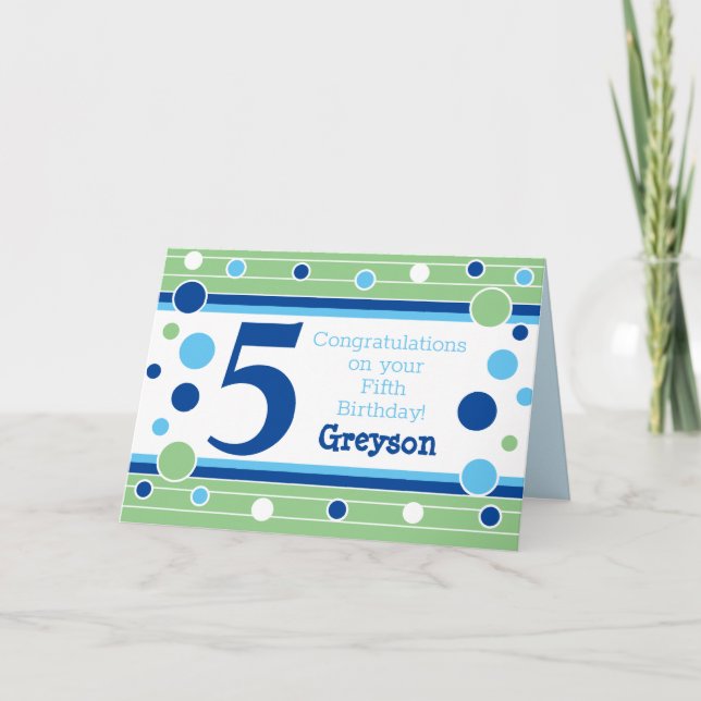 Carte personnalisée 5e anniversaire ! (Devant)