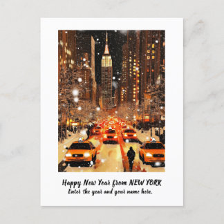 Carte personnalisée Bonne Année 2025 New York