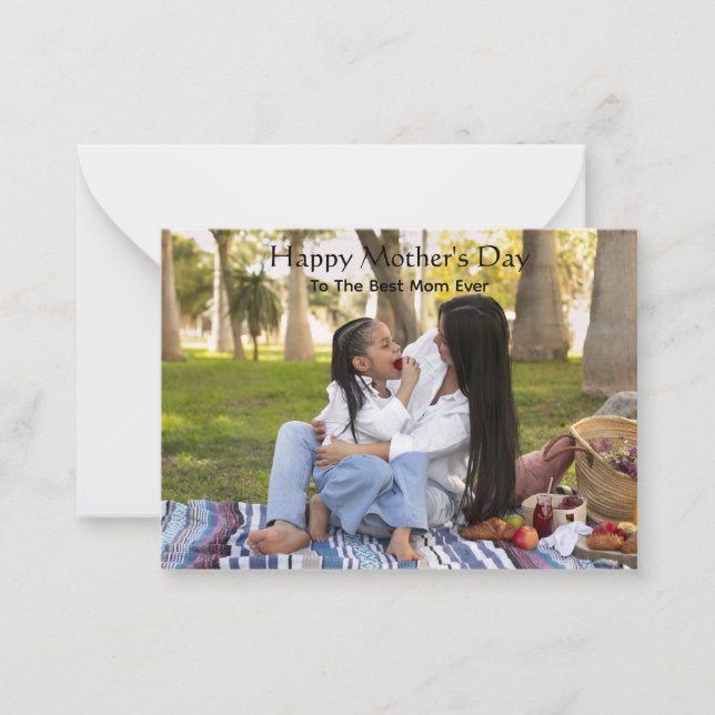 Carte personnalisée Bonne fête des Mères avec phot (Devant)