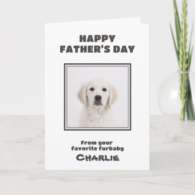 Carte personnalisée Bonne fête des Pères Chien (Devant)