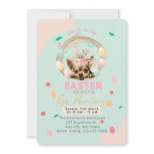 Carte personnalisée Chihuahua Bunny Pâques
