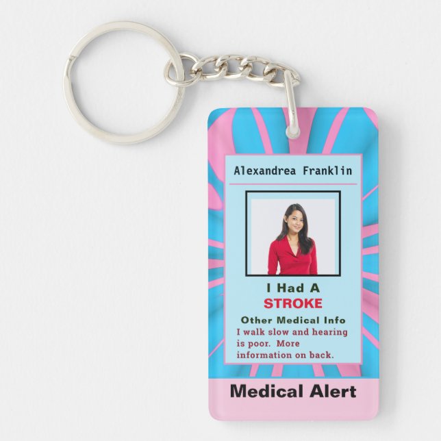 Carte personnalisée Contact d'urgence d'alerte Méd (Devant)