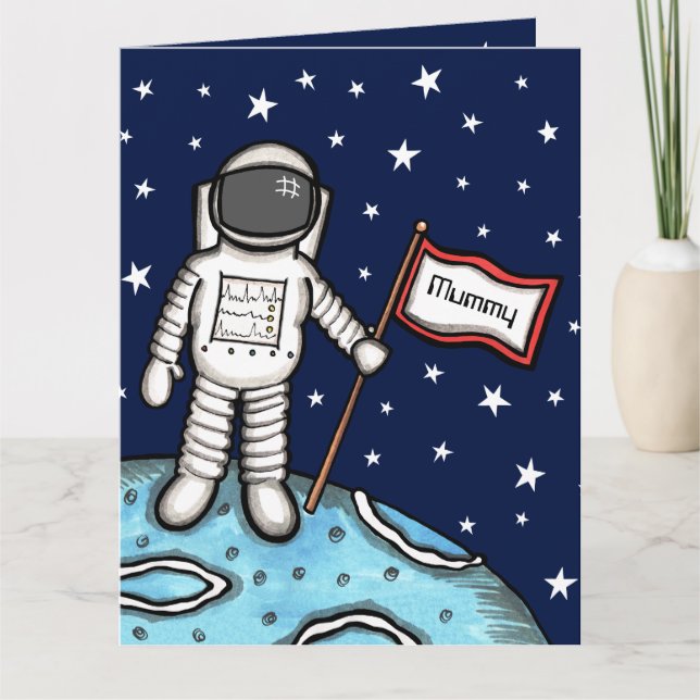 Carte personnalisée de fête des mères Spaceman Ast (Devant)