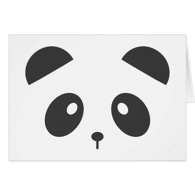 Carte personnalisée de panda (Devant horizontal)