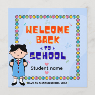 Carte personnalisée de rentrée scolaire | Premier