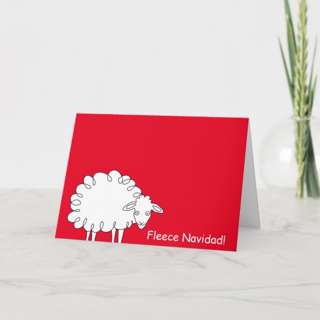 Carte personnalisée Fleece Navidad (Devant)