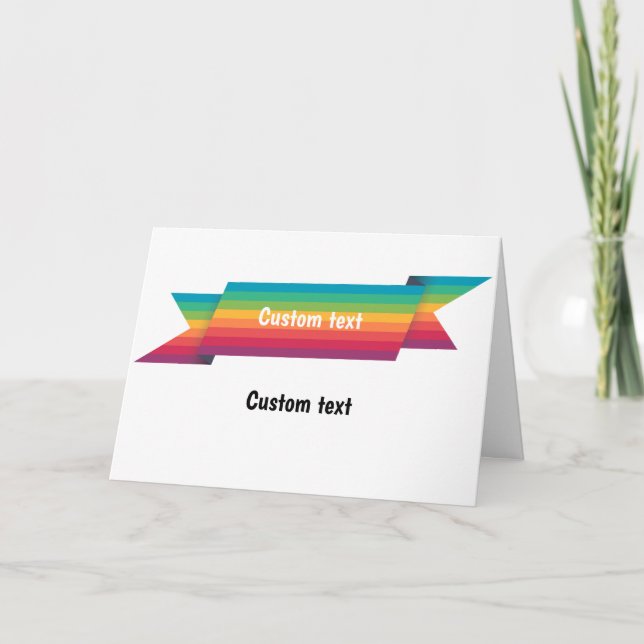 carte personnalisée LGBT arc-en-ciel (Devant)