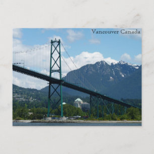 Carte personnalisée Lions Gate de Vancouver