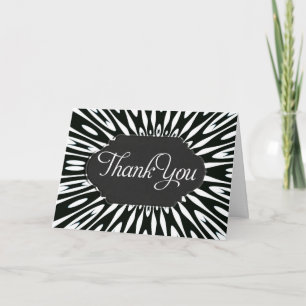 Carte personnalisée Merci Black & White Energy Bur