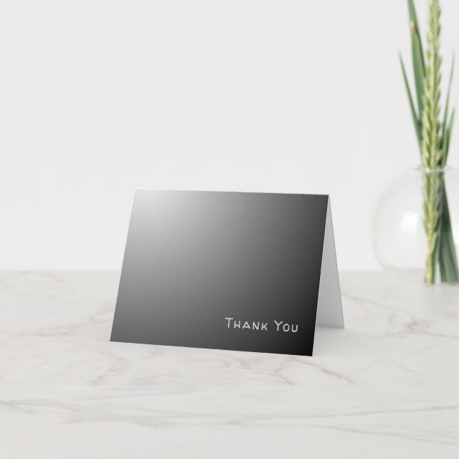 Carte personnalisée Merci noir Guy Grad (Devant)
