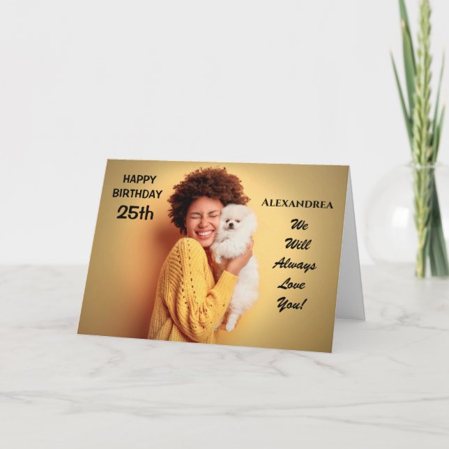 Carte personnalisée Photo d'anniversaire (Devant)