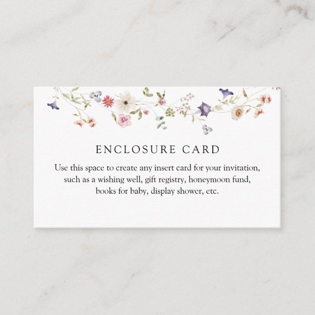 Carte personnalisée pour clôture de Prairie Fleuri (Devant)