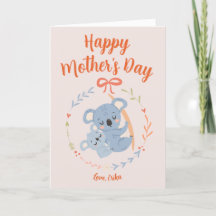 Carte personnalisée pour la fête des mères