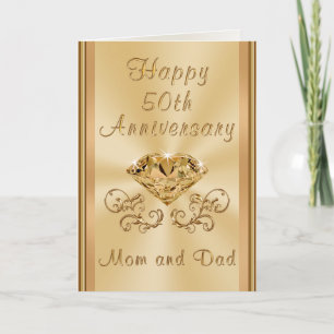 Carte personnalisée pour les 50 ans de mariage de