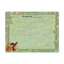 Carte personnalisée Recette de bordure d'automne