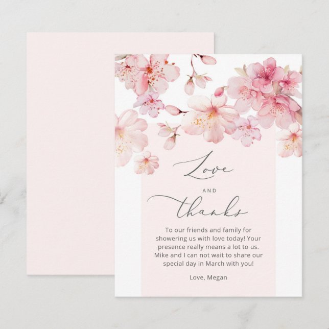 Carte personnalisée Sakura (Devant / Derrière)