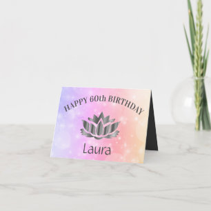 Carte personnalisée Sparkly 60e anniversaire