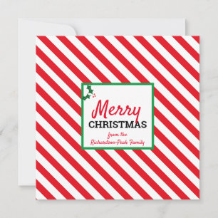 Carte personnalisée Sucre de canne de Noël