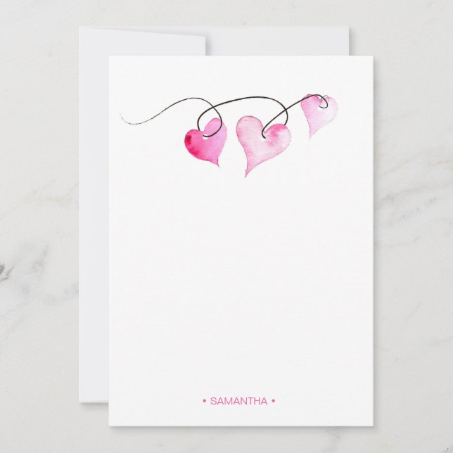 Carte personnalisée Valentines Day Note (Devant)