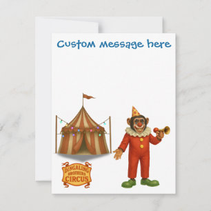 Carte Personnaliser : Chester le clown chimpanzé