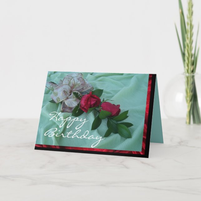 Carte Personnaliser de salutation BrindleRoses (Devant)