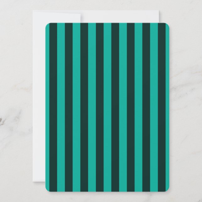 Carte Personnaliser des rayures verticales turquoise ! (Devant)