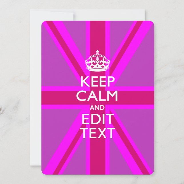 Carte Personnaliser du calme Modifier le texte sur l'uni (Devant)