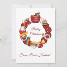 Personnaliser enseignant Joyeux Noël