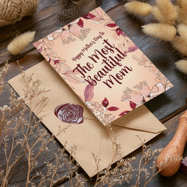 Carte Personnaliser la plus belle maman (Créateur téléchargé)