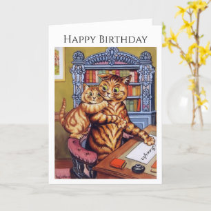 Carte Personnaliser le nom Anniversaire Chats Kitten Lou